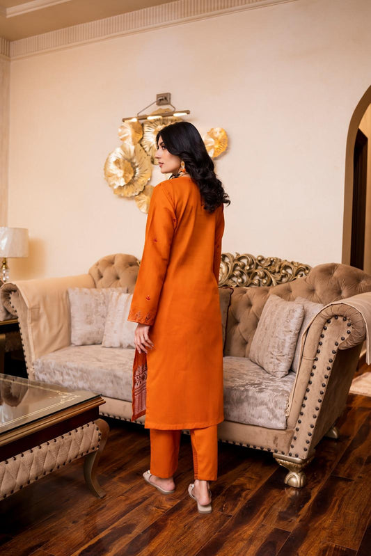 Lawn Embroidered 2-Piece Un-Stiched Suit By Noura