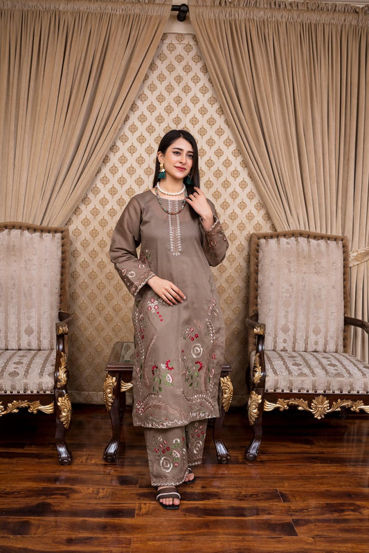Lawn Embroidered 2-Piece Un-Stiched Suit By Noura