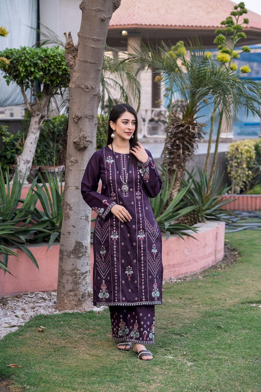 Lawn Embroidered 2-Piece Un-Stiched Suit By Noura