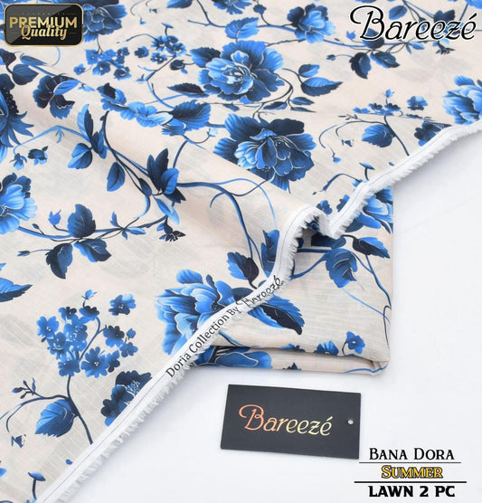 Bareeze Bana Dora Lawn Digital Printed 2-Piece Un-Stiched