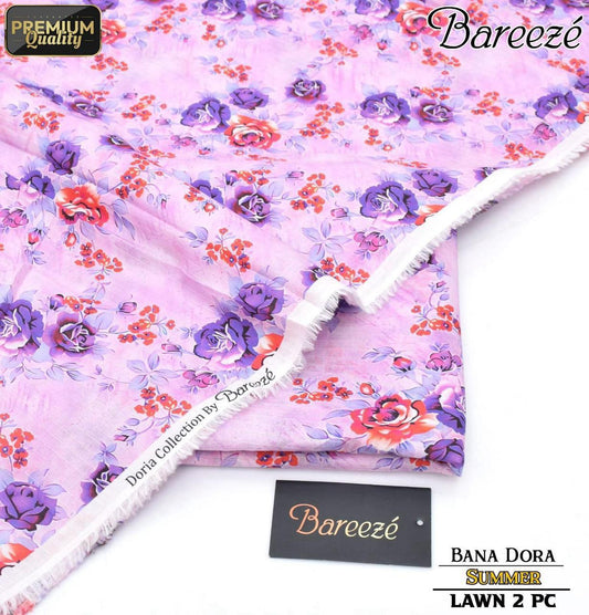 Bareeze Bana Dora Lawn Digital Printed 2-Piece Un-Stiched