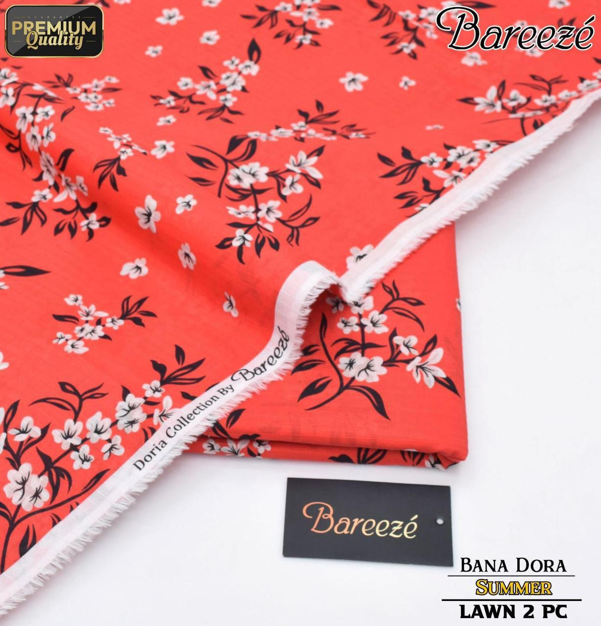 Bareeze Bana Dora Lawn Digital Printed 2-Piece Un-Stiched