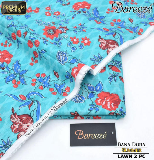 Bareeze Bana Dora Lawn Digital Printed 2-Piece Un-Stiched