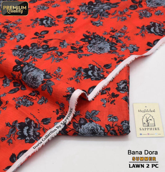 Sapphire Bana Dora Lawn Digital Printed 2-Piece Un-Stiched