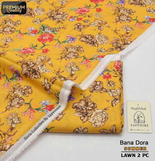 Sapphire Bana Dora Lawn Digital Printed 2-Piece Un-Stiched