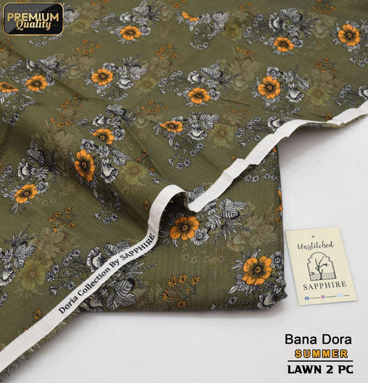 Sapphire Bana Dora Lawn Digital Printed 2-Piece Un-Stiched
