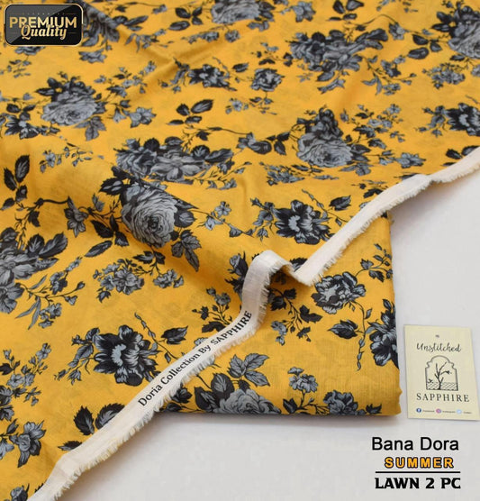 Sapphire Bana Dora Lawn Digital Printed 2-Piece Un-Stiched