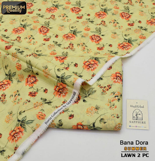 Sapphire Bana Dora Lawn Digital Printed 2-Piece Un-Stiched