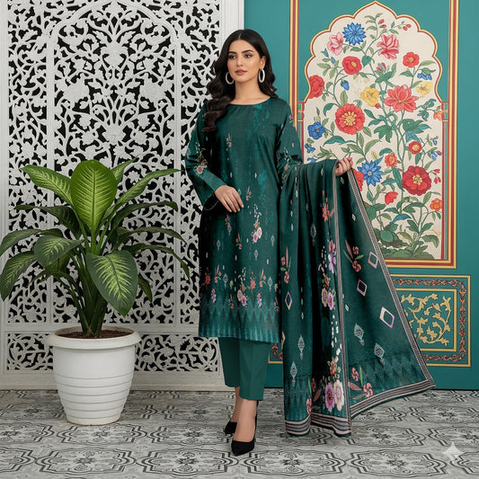 Iznik Digital Printed Lawn 3-Piece Un-Stiched