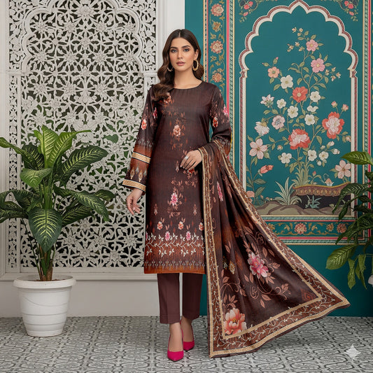Iznik Digital Printed Lawn 3-Piece Un-Stiched