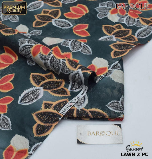 Baroque Digital Printed Lawn 2-Piece Un-Stiched