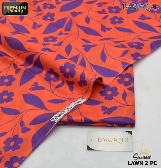 Baroque Digital Printed Lawn 2-Piece Un-Stiched