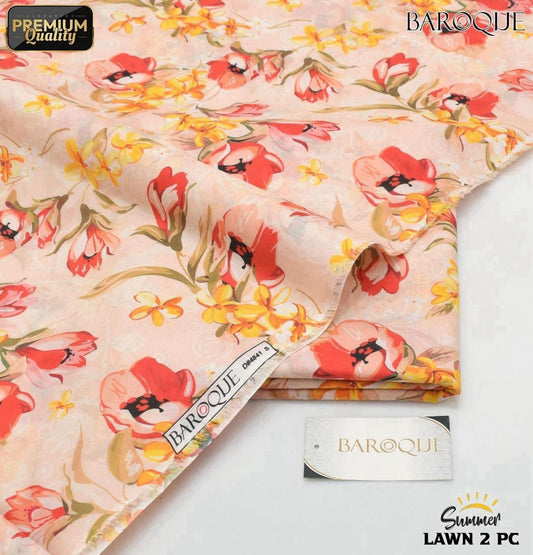 Baroque Digital Printed Lawn 2-Piece Un-Stiched