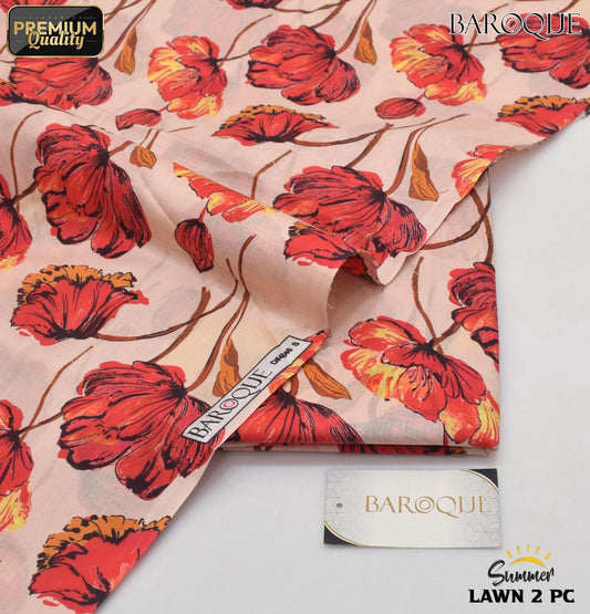 Baroque Digital Printed Lawn 2-Piece Un-Stiched