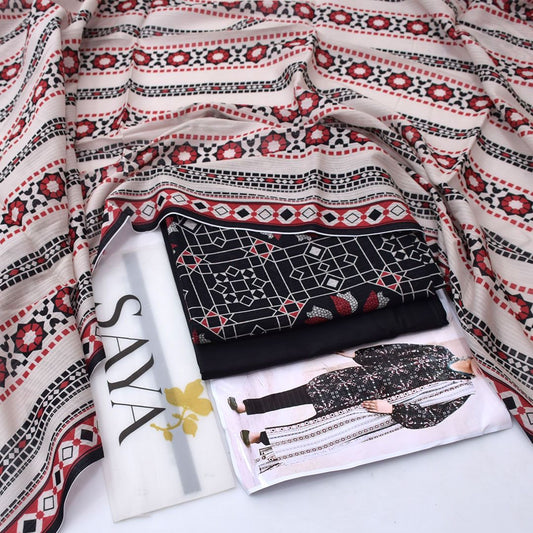 Saya Digital Printed Lawn 3-Piece Un-Stiched