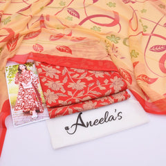 Aneela's Digital Lawn 3-Piece Un-Stiched