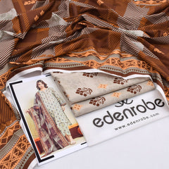 Edenrobe Digital Lawn 3-Piece Un-Stiched