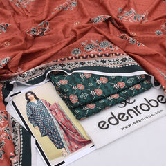 Edenrobe Digital Lawn 3-Piece Un-Stiched