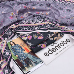Edenrobe Digital Lawn 3-Piece Un-Stiched
