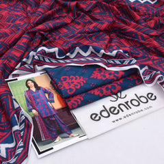 Edenrobe Digital Lawn 3-Piece Un-Stiched