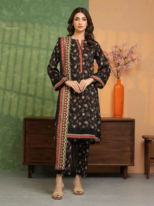 Edenrobe Digital Lawn 3-Piece Un-Stiched