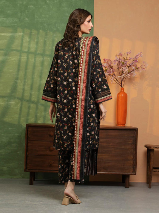 Edenrobe Digital Lawn 3-Piece Un-Stiched