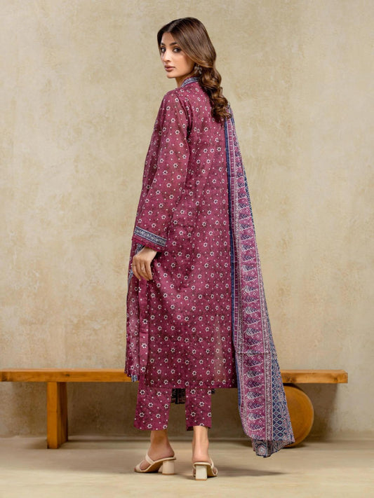 Edenrobe Digital Lawn 3-Piece Un-Stiched
