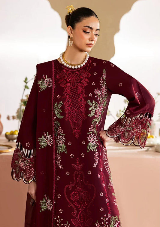 Mahnur Dhanak Embroidered 3-Piece Un-Stiched