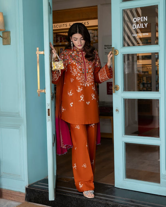 Junelle Dhanak Embroidered 3-Piece Un-Stiched