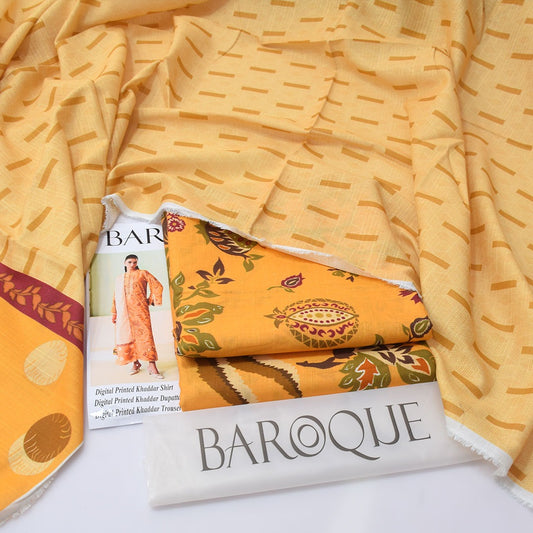 Baroque Digital Printed Khaddar 3-Piece Un-Stiched