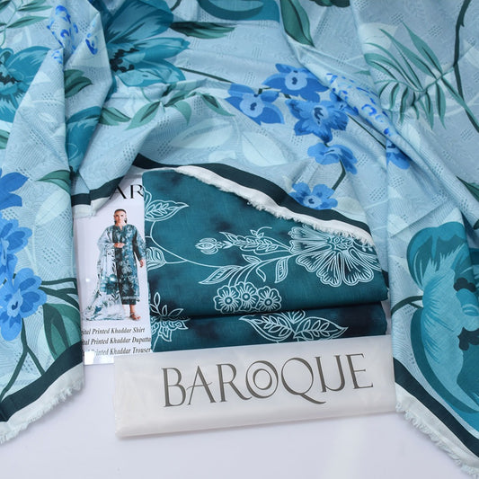 Baroque Digital Printed Khaddar 3-Piece Un-Stiched
