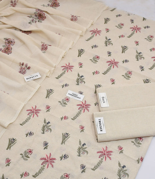 Bareeze Karandi Khaddar Embroidered 3-Piece Un-Stiched