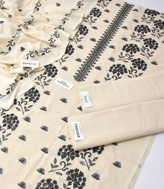 Bareeze Karandi Khaddar Embroidered 3-Piece Un-Stiched