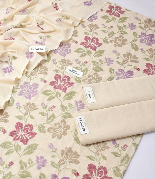 Bareeze Karandi Khaddar Embroidered 3-Piece Un-Stiched