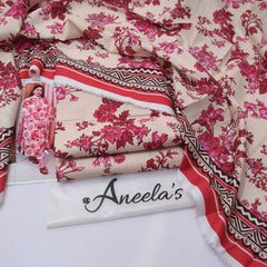 Aneela'S Digital Printed Khaddar 3-Piece Un-Stiched