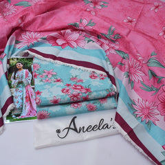 Aneela'S Digital Printed Khaddar 3-Piece Un-Stiched