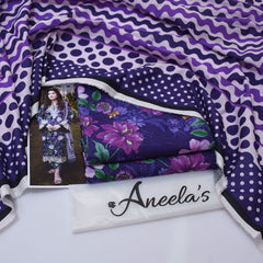 Aneela'S Digital Printed Khaddar 3-Piece Un-Stiched