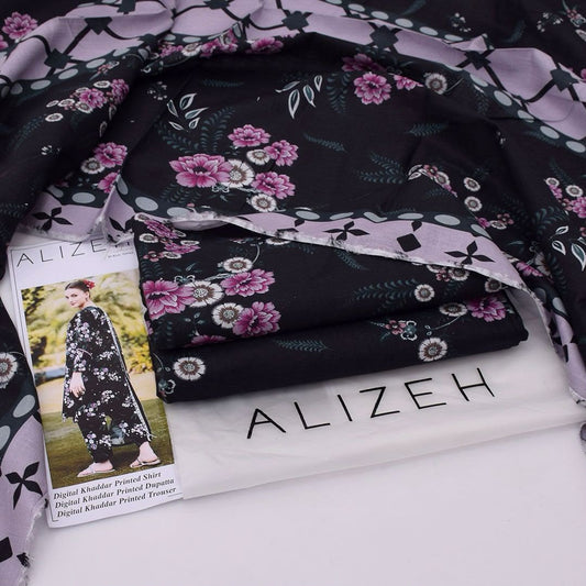 Alizeh Digital Printed Khaddar 3-Piece Un-Stiched
