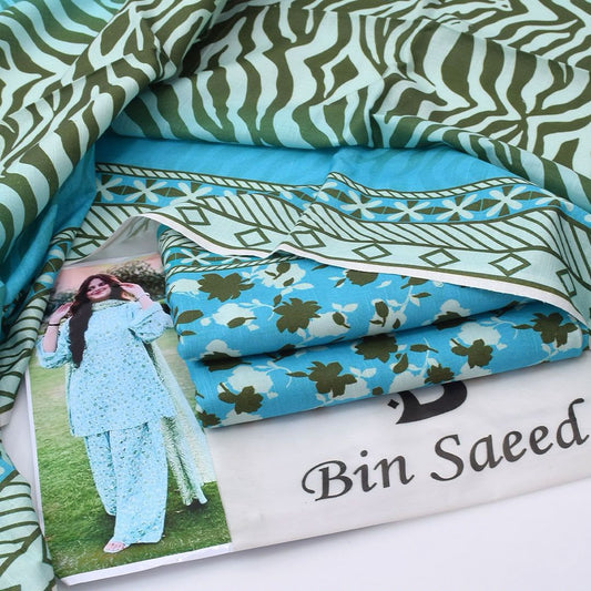 Bin Saeed Digital Printed Khaddar 3-Piece Un-Stiched