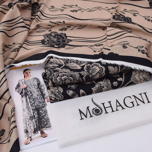 Mohagni Digital Printed Khaddar 3-Piece Un-Stiched