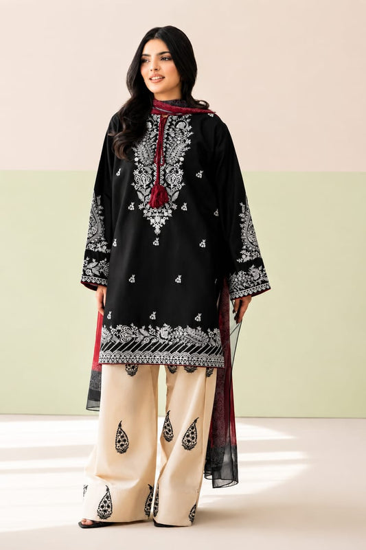 Pezwaan Dhanak Embroidered 3-Piece Un-Stiched