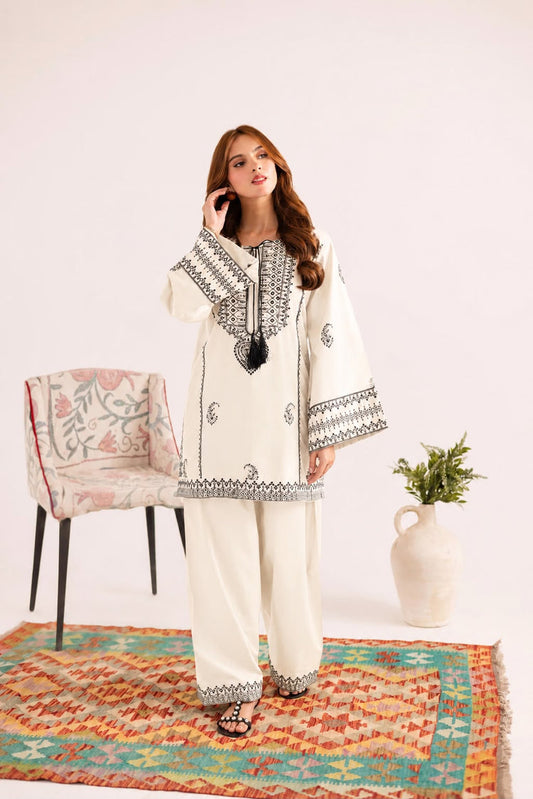 Silayi Pret Dhanak Embroidered 3-Piece Un-Stiched