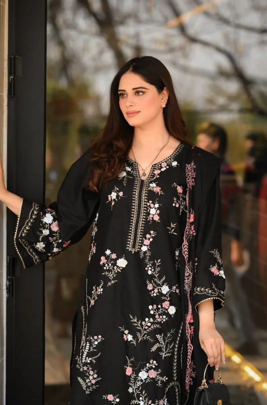 Batik Dhanak Embroidered 3-Piece Un-Stiched