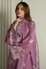 Cross Stitch Dhanak Embroidered 3-Piece Un-Stiched