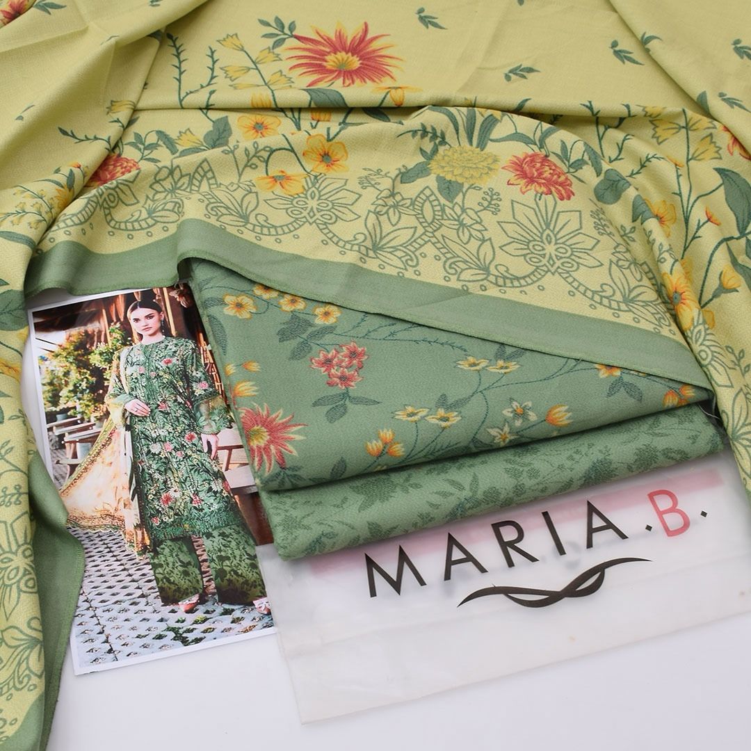 Maria.B Digital Printed Dhanak 3-Piece Un-Stiched