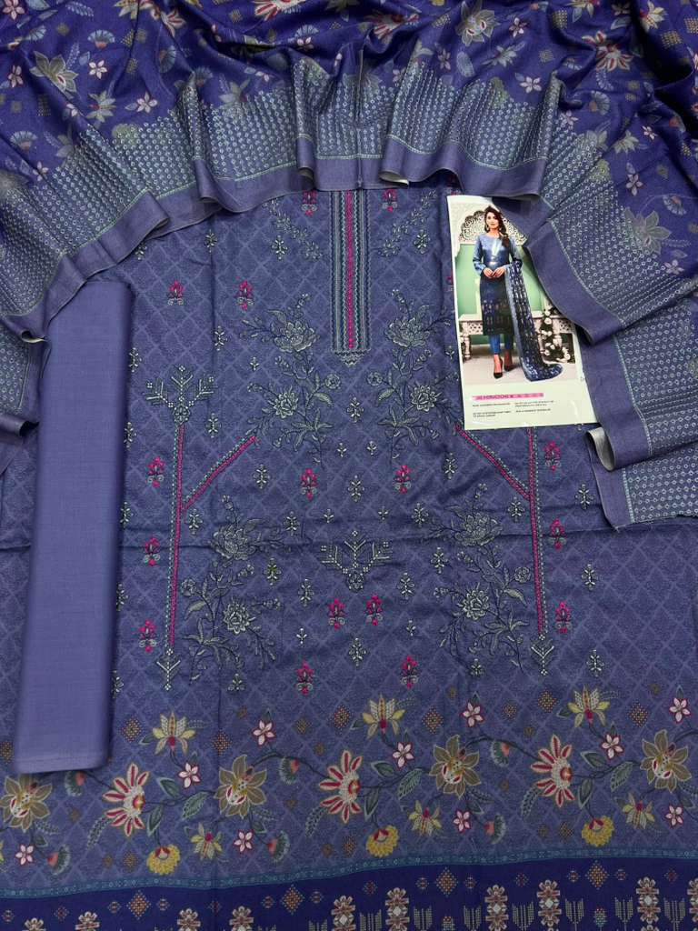 Nishat Dhanak Embroidered 3-Piece Un-stiched