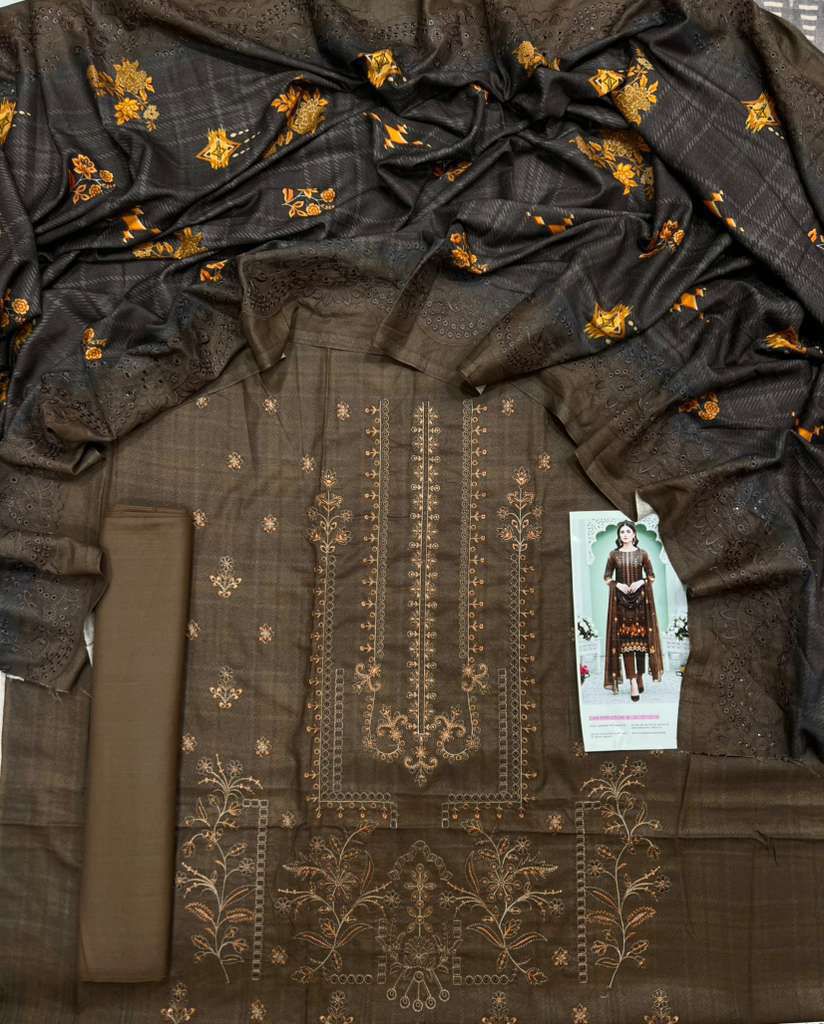 Nishat Dhanak Embroidered 3-Piece Un-stiched