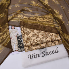 Bin Saeed Lawn 3-Piece Un-stiched