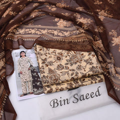 Bin Saeed Lawn 3-Piece Un-stiched