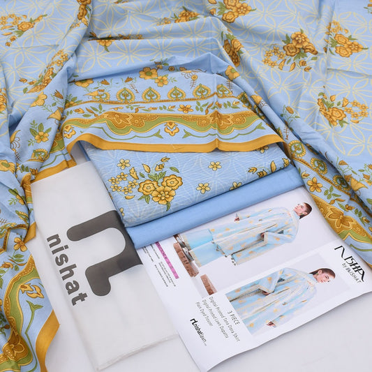 Nishat Printed Lawn 3-Piece Un-Stiched